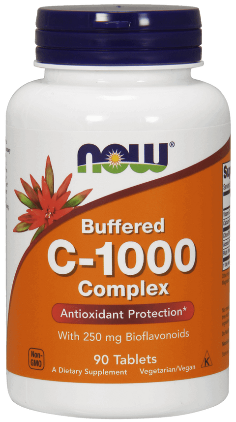 NOW Foods Buffered C-1000 Complex with 250mg Bioflavnoids 90tabs