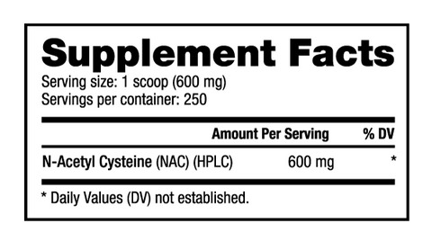NutraBio N-Acetyl Cysteine Powder (NAC) 150gm