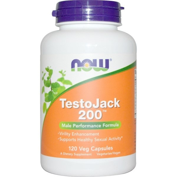 NOW Foods TestoJack 200 Male Performance Formula 120 Veggie Caps ...