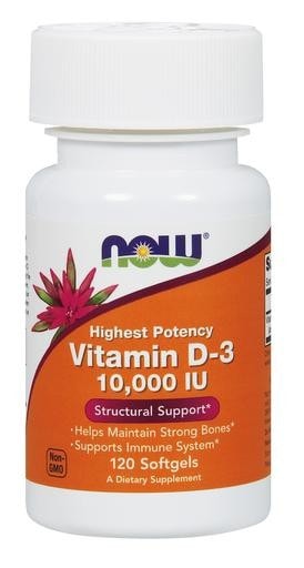 NOW Foods Vitamin D-3 10000IU 120softgels
