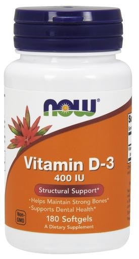 NOW Foods Vitamin D-3 400IU 180softgels