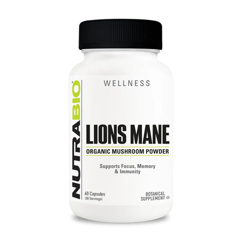NutraBio Lion's Mane Organic (500mg) 90 Caps