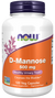 NOW Foods D-Mannose 500mg 120 Capsules