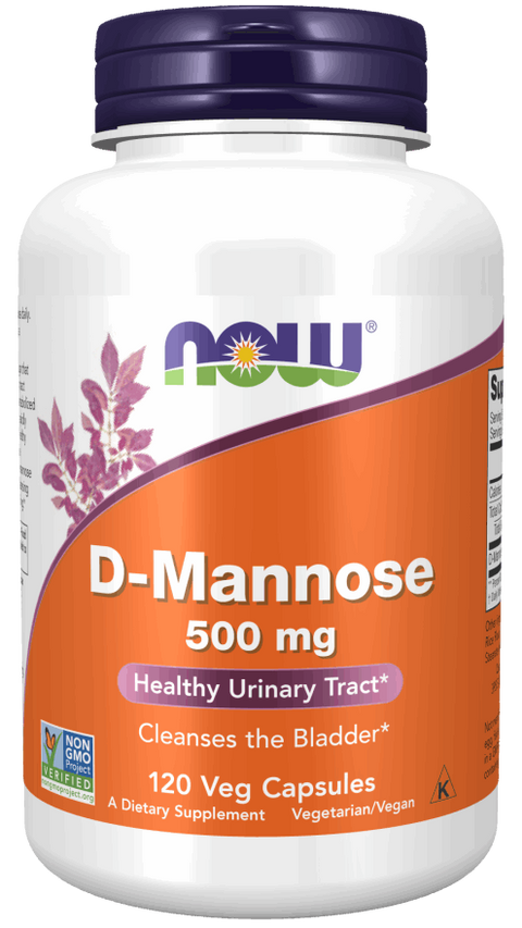 NOW Foods D-Mannose 500mg 120 Veggie Caps