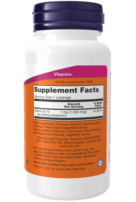 NOW Foods Methyl B-12 1,000 mcg Lozenges