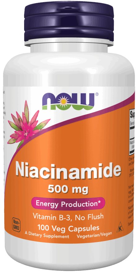 NOW Foods NIacinamide B-3 500mg 100 Capsules