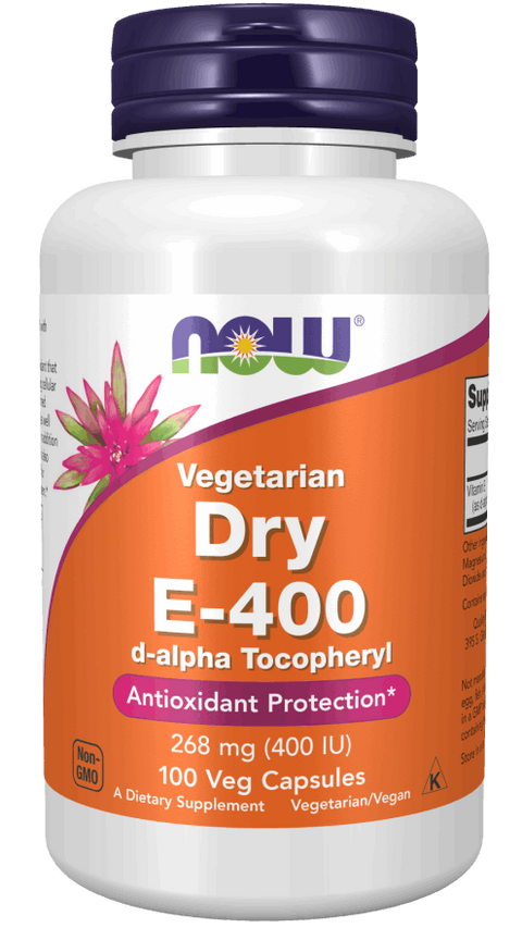 NOW Foods Dry E-400 (Vegetarian) 100 Veggie Caps