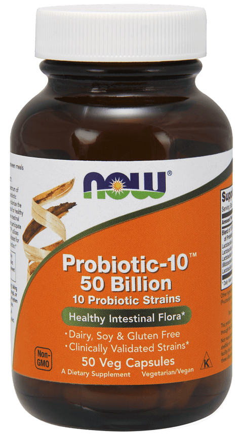 NOW Foods Probiotic-10 50 Billion 50 Veggie Caps - AdvantageSupplements.com