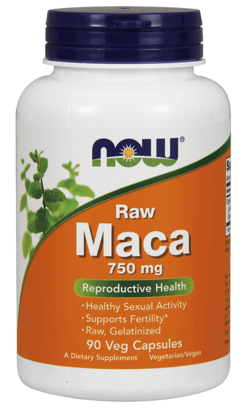 NOW Foods Raw Maca 750mg 90 Veggie Caps - AdvantageSupplements.com