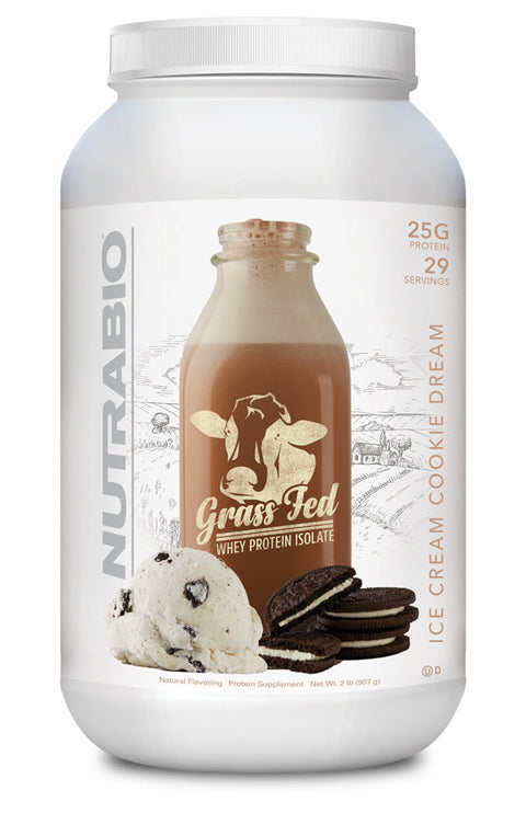 NutraBio Grass Fed Whey Protein Isolate 2lbs