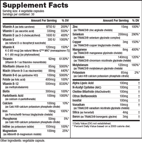 NutraBio Multisport for Women 120 Capsules