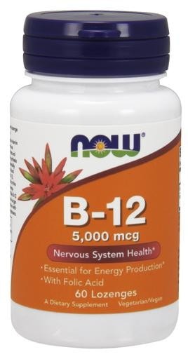 NOW Foods B-12 5000mcg 60 lozenges