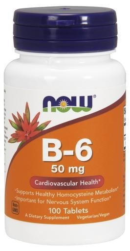 NOW Foods Vitamin B-6 50mg 100tabs