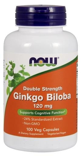 NOW Foods Ginkgo Biloba 120mg 100 Veggie Caps