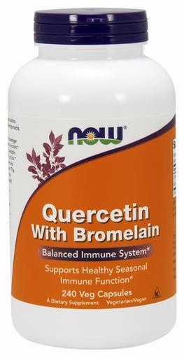 NOW Foods Quercetin With Bromelain 5X 120 Caps - 800mg / 2400 GDU Immune Support