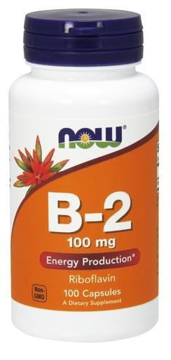 NOW Foods Vitamin B-2 (Riboflavin) 100mg 100caps