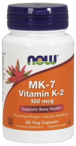 NOW Foods MK-7 Vitamin K-2 100mcg 60 Veggie Caps