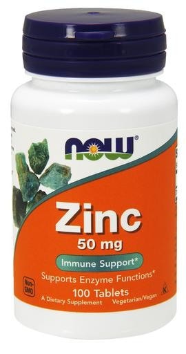 NOW Foods Zinc (Gluconate) 50mg 100tabs
