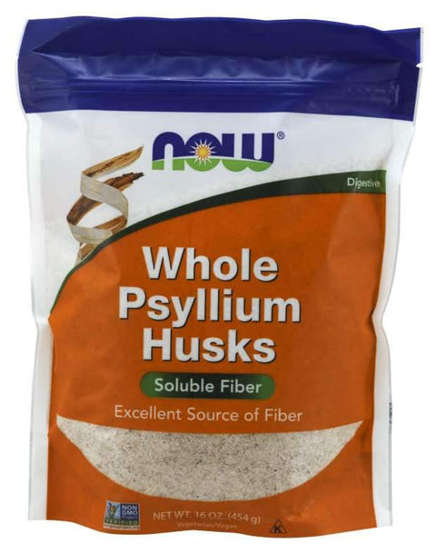 NOW Foods Whole Psyllium Husks 16oz - AdvantageSupplements.com